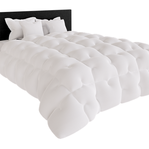 Couette 240x260 cm Chaude Grand Froid Diamant Blanc Garnissage densité 700 g/m2