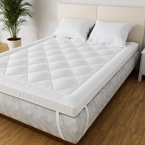 Surmatelas 90x190 Cm Respirant En Microfibre, Antidérapant, Hypoallergénique
