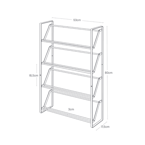 Meuble à Chaussures En Métal L53 Cm