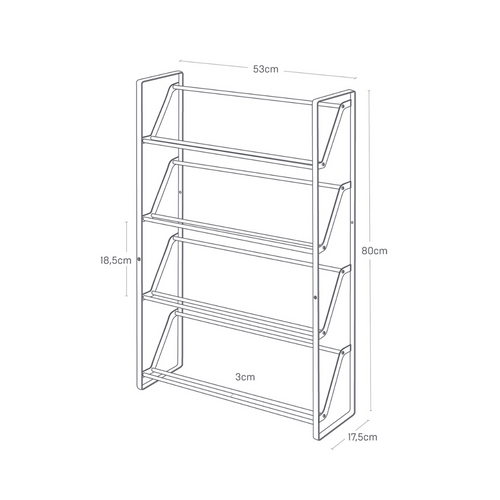 Meuble à Chaussures En Métal L53 Cm