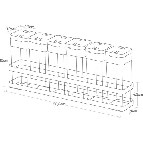 Set De 6 Pots à Épices Avec Support Tower