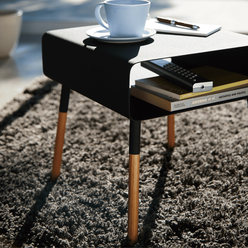 Table De Chevet Moderne En Métal Et Bois