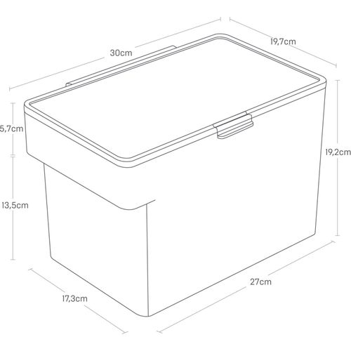 Boite à Croquettes En Plastique Avec Verre Doseur Pet Blanc