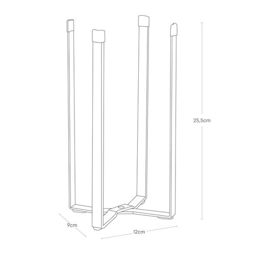 Egouttoir à Bouteilles En Métal Stand Noir