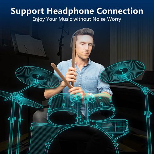 Pocket Drum 2 Plus - Batterie Portable Avec Détection De Mouvement 3D, Baguettes Et Pédales Incluses | Parfait Pour Débutants