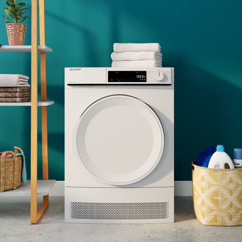 Sèche linge hublot SHARP KD-NCB8S7PW91-FR 8kg