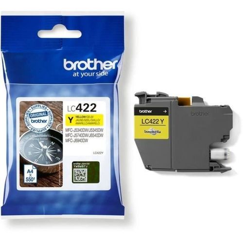 Cartouche Lc422y - Brother - Jaune - 550 P - Pour Business Smart Mfc-j5340dw - Mfc-j5345dw
