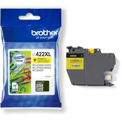 Cartouche Lc422xly - Brother - Jaune - 1500p - Pour Business Smart Mfc-j5340dw - Mfc-j5345dw