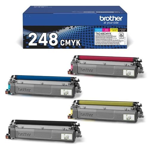 Pack Toner Standard - Brother - Tn248val - Cyan Magenta Jaune Noir - 4x1000 Pages