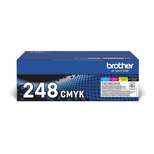 Pack Toner Standard - Brother - Tn248val - Cyan Magenta Jaune Noir - 4x1000 Pages