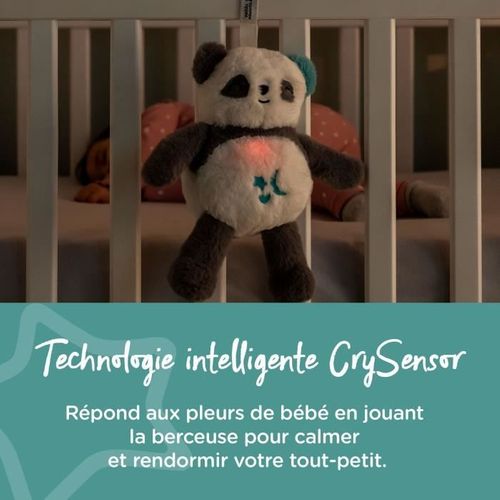 Peluche Veilleuse De Luxe Avec Crysensor, 6 Sons Apaisants, USB, Lavable En Machine,