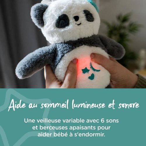 Peluche Veilleuse De Luxe Avec Crysensor, 6 Sons Apaisants, USB, Lavable En Machine,