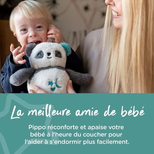Peluche Veilleuse De Luxe Avec Crysensor, 6 Sons Apaisants, USB, Lavable En Machine,