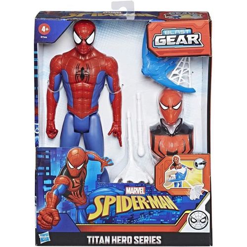 Titan Hero Series - Blast Gear - Figurine Spider-man De 30 Cm Avec Lanceur Et Projectile