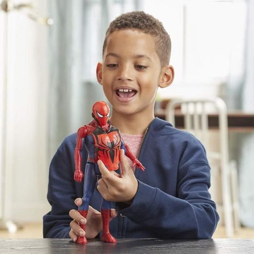 Titan Hero Series - Blast Gear - Figurine Spider-man De 30 Cm Avec Lanceur Et Projectile