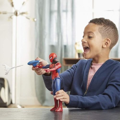 Titan Hero Series - Blast Gear - Figurine Spider-man De 30 Cm Avec Lanceur Et Projectile