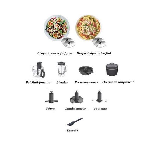 Robot Multifonctions 3l 1000w Blanc - Fdp65450wh