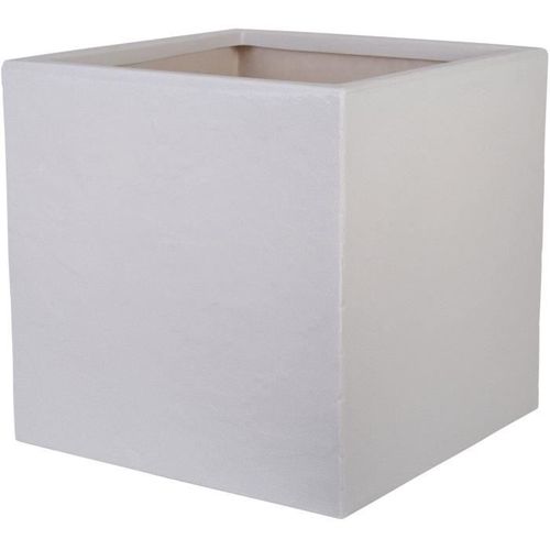 Pot De Fleur - L - Carré - Riven - Ø 38.5cm X 46.5cm H - Couleur Pierre