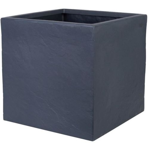 Pot De Fleur - L - Carré - Riven - Ø 38.5cm X 46.5cm H - Couleur Graphite