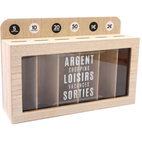 Tirelire Compartimentée Shopping 30x20 Cm