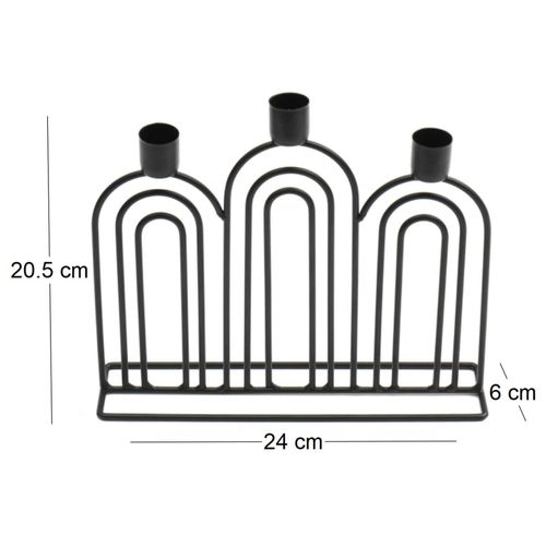 Bougeoir 3 Bougies En Fer Abstract