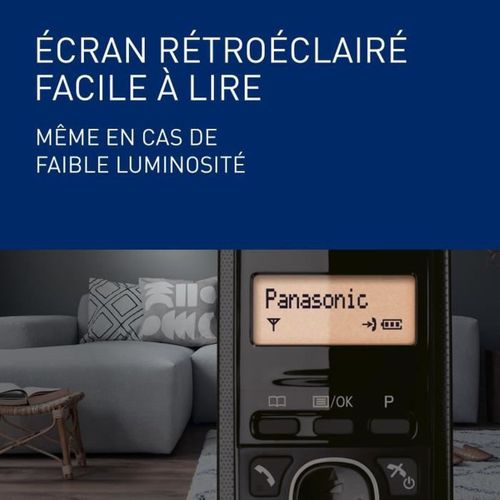 Téléphone Sans Fil Dect Noir - Kxtg1611frh