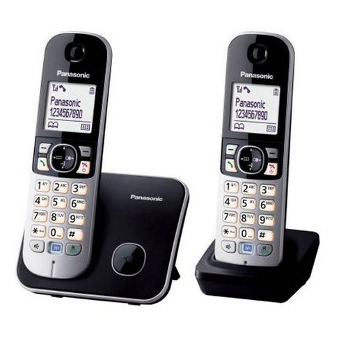 Téléphone Sans Fil Duo Dect Noir/argent - Kxtg6812