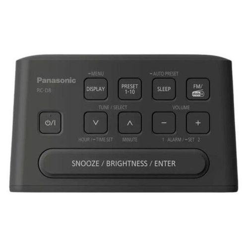 Radio Réveil - Rc-d8eg-k - Dab+ - Snooze - Noir