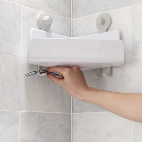Étagères De Douche D'angle Easystore Avec Miroir Amovible - Lot De 2