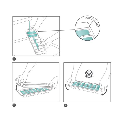Moule à Glace Flow - 14 Cubes Design Innovant