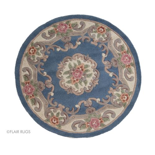 Tapis En Laine Rond Aubusson - 120x120cm