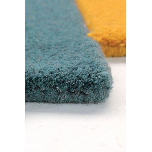 Tapis De Couloir Graphique En Laine Collage - 60x230cm