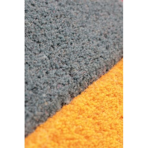 Tapis De Couloir Graphique En Laine Collage - 60x230cm