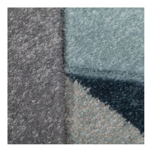 Tapis Contemporain Effet 3d Graphique Pour Salon Aurora Bleu Jeans 160x230