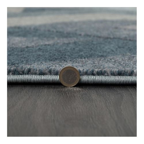 Tapis Contemporain Effet 3d Graphique Pour Salon Aurora Bleu Jeans 160x230