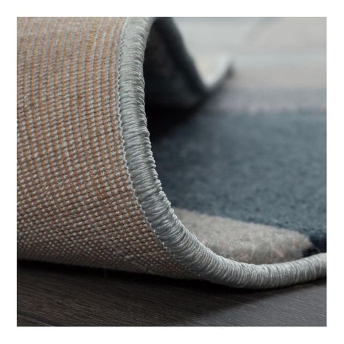 Tapis Contemporain Effet 3d Graphique Pour Salon Aurora Bleu Jeans 160x230