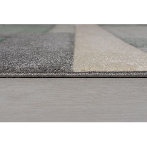 Tapis Cubisme Courtes Mèches Design Pour Salon Cosmos Menthe 120x170