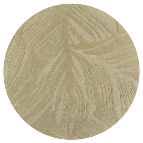 Tapis En Laine Rond Feuillage - 160x160cm