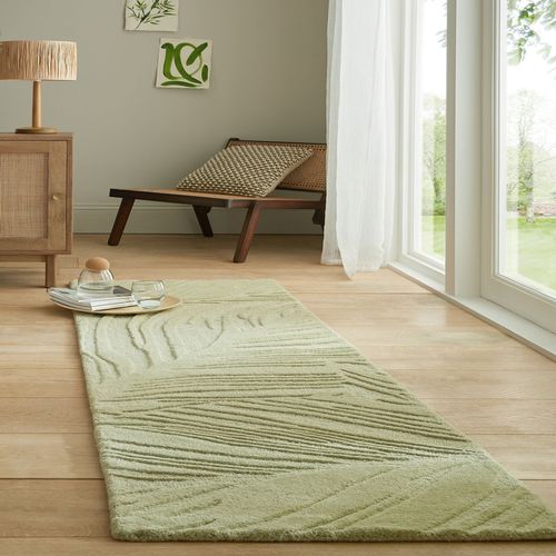 Tapis En Laine De Couloir Feuillage - 60x230cm