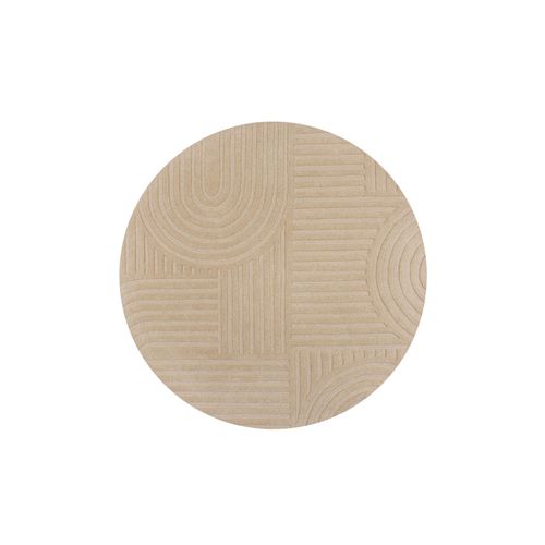 Tapis En Laine Rond Zen Garden - 160x160cm