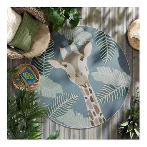 Tapis Extérieur Rond Girafe - 160x160cm