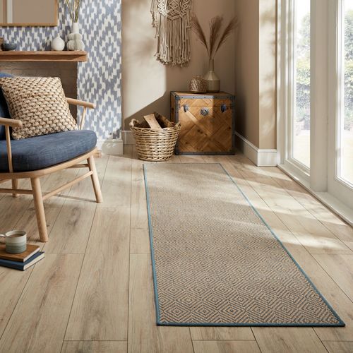 Tapis En Jute De Couloir Antiderapant Diamond - 60x230cm