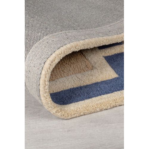 Tapis En Laine De Couloir Blocks Retro - 60x230cm