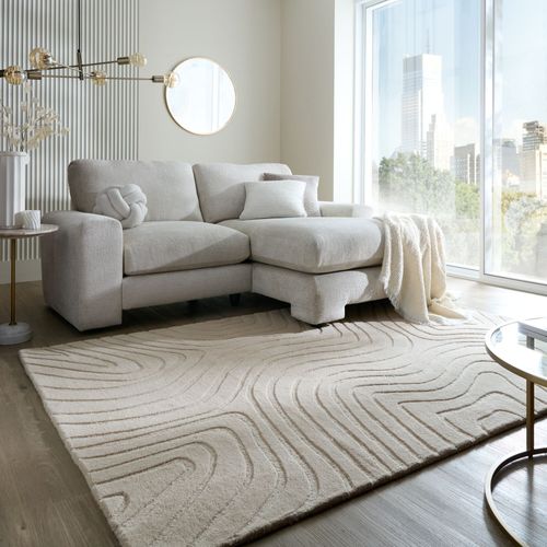 Tapis En Laine Beige Hypnose - 200x290cm
