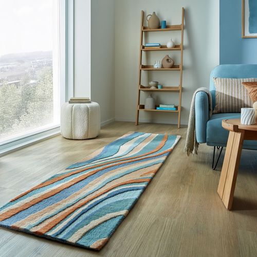 Tapis De Couloir En Laine Abstract Flow - 60x230cm