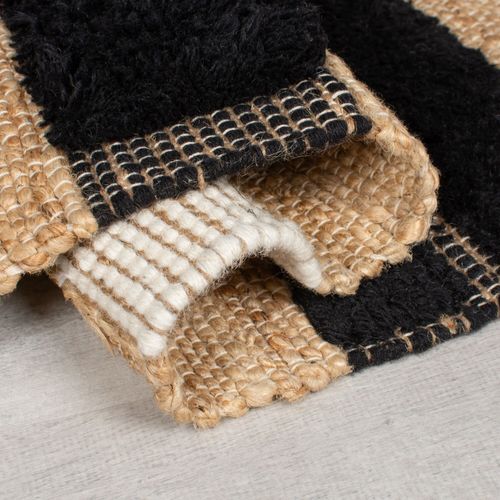 Tapis Jute Et Laine Medina Blocks - 160x230cm