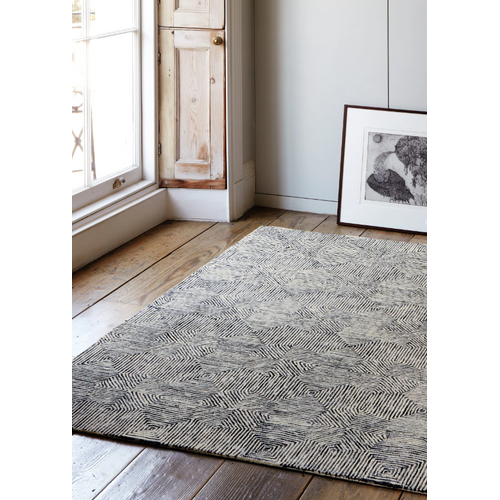 Tapis De Salon Moderne En Laine Cambridge En Laine - Gris - 200x300 Cm