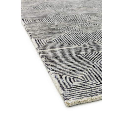 Tapis De Salon Moderne En Laine Cambridge En Laine - Gris - 200x300 Cm
