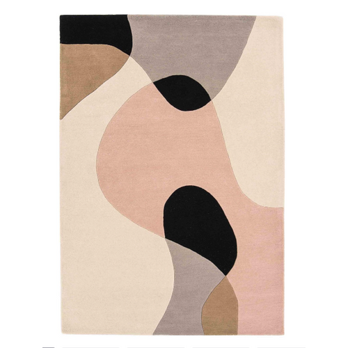 Tapis De Salon Moderne Pure Laine Pinky En Laine - Rose - 120x170 Cm