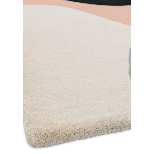 Tapis De Salon Moderne Pure Laine Pinky En Laine - Rose - 120x170 Cm